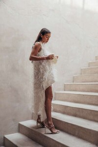 High-Low Feather Dresses Image 4