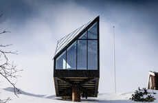 Angular Winter Escape Cabins