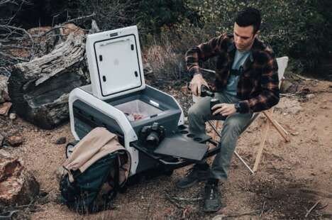Off-Grid Camping Cooler Stations