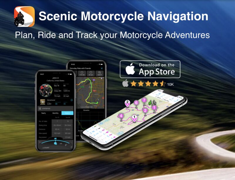 Scenic Motorcycle Navigation Apps