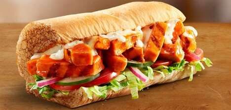 Hot Sauce-Covered Chicken Subs