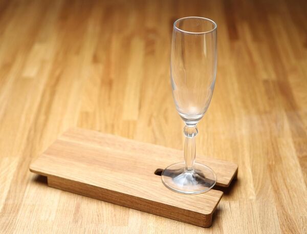 Real Gaudinian wine Glass & Tray