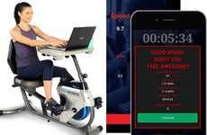Desk-Equipped Workout Bikes