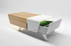 Garden-Equipped Coffee Tables