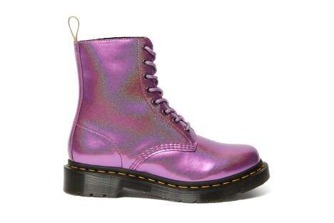 Shimmering Combat Boots