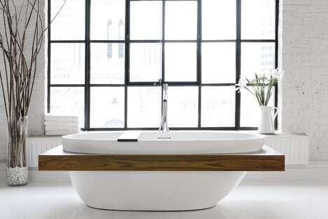 Wood-Accented Eco Tubs