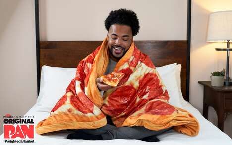 Pizza-Branded Weighted Blankets