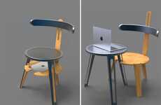 Minimalist Shapeshifting Workstation Chairs