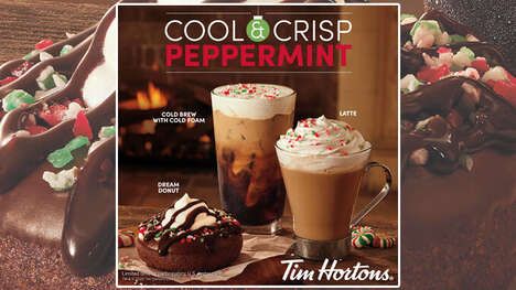 Crisp Peppermint-Infused Cafe Menus