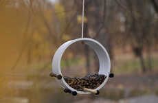 Minimalist Open-Concept Bird Feeders
