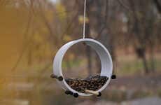 Minimalist Open-Concept Bird Feeders