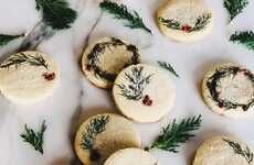 Foliage-Topped Holiday Cookies