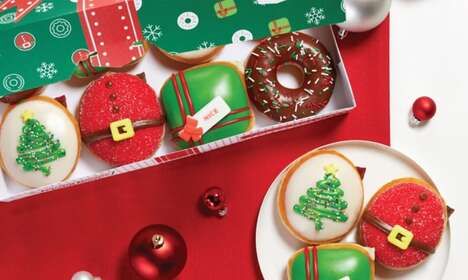 Christmas Tree-Adorned Donuts