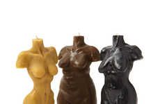 Size-Inclusive Goddess Figure Candles