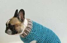 Crocheted Paw-Print Dog Jumpers