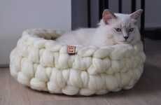Crochet Merino Wool Cat Baskets