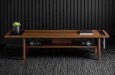 Storage-Equipped Living Space Benches