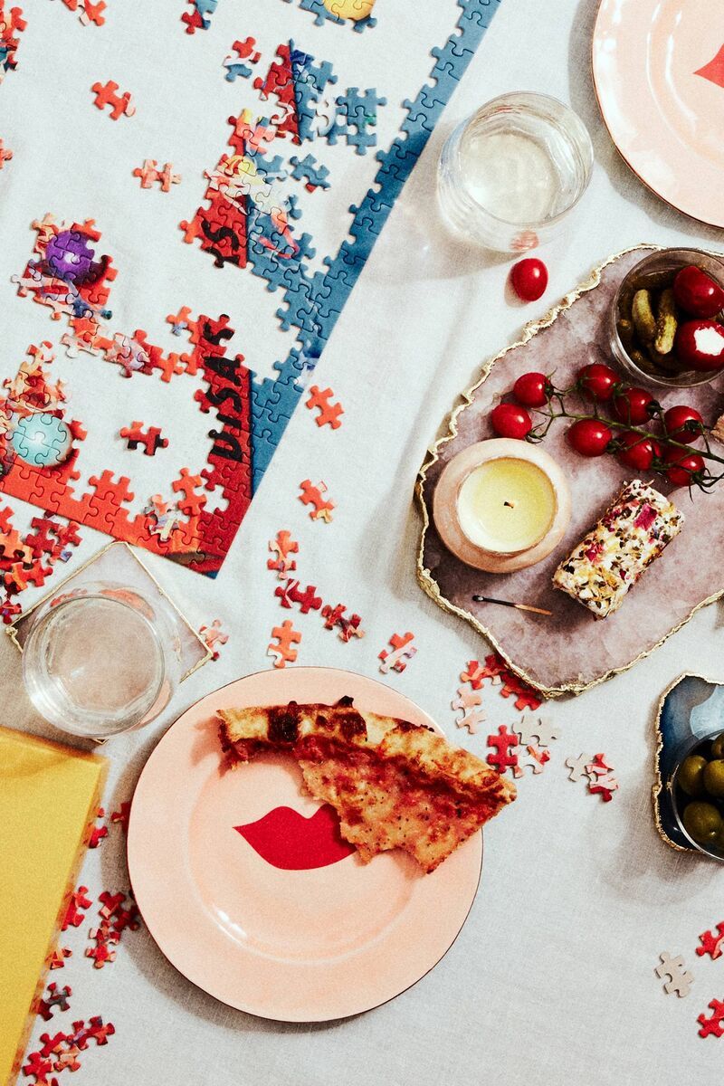 Playful French-Inspired Dessert Plates