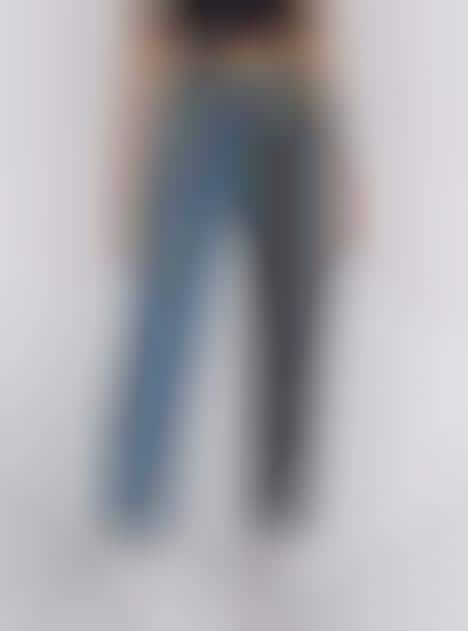 Two-Toned Straight Leg Jeans