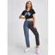 Two-Toned Straight Leg Jeans Image 3