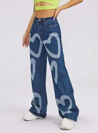 Bold Heart Adorned Jeans Image 3
