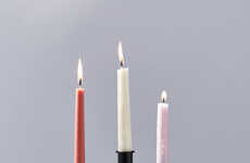 Lunar-Themed Candle D&eacute;cor