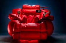 Pizza-Themed Puffy Armchairs