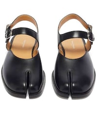 Split Toe Leather Mary Janes Image 3
