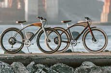 Wood-Accented Electric Cruiser Bikes
