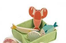 Seafood-Inspired Wooden Toy Sets