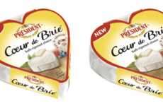 Heart-Shaped Brie Cheeses
