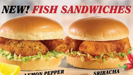 Hot Sauce-Covered Fish Sandwiches