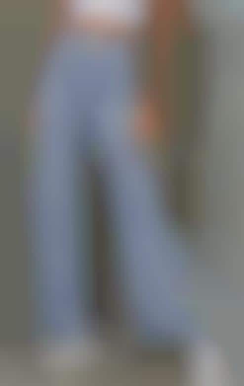 Drawstring Jersey Wide Leg Joggers