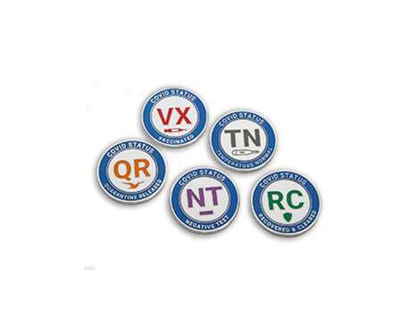Wearable COVID-19 Status Pins