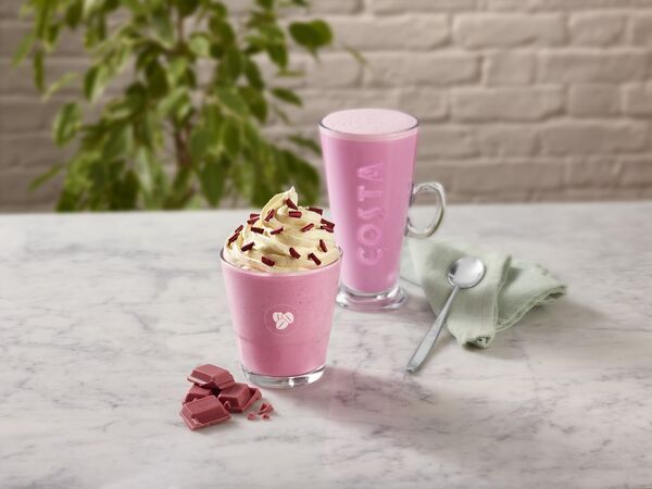 Costa's Ruby Cocoa Hot Chocolate Will Take Your Instagram To The