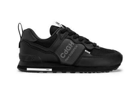 Clear Paneling Dark Sneakers