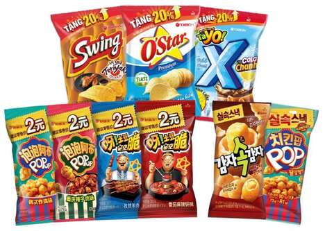 Dynamic Cartoon-Like Korean Snacks