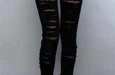 Built-In Fishnet Jeans