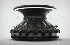 Bloom-Shaped Automated Indoor Gardens