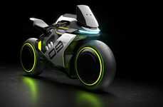 Futuristic Hydrogen-Powered Motorcycles