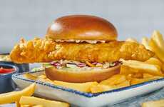 Large Battered Fish Burgers