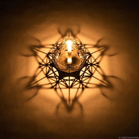 Stereographic Projection Candle Holders