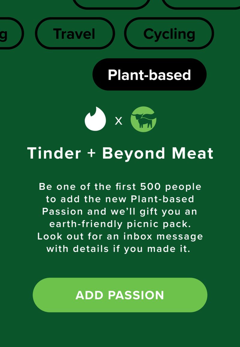Plant-Based Dating App Collaborations