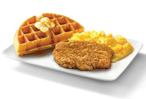 Waffle-Paired Chicken Breakfast Meals