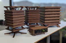 Wooden Stereo Speaker Systems