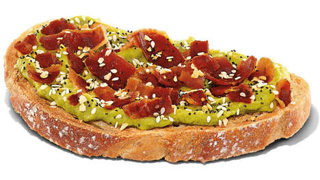 QSR Bacon-Topped Avocado Toasts