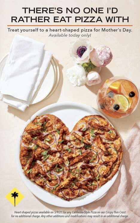 Heart-Shaped Mother's Day Pizzas