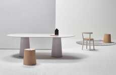 Curvaceous Pedestal Tables