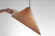 Flat-Packed Origami-Inspired Hanging Lamps