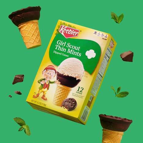 Fudge-Dipped Ice Cream Cones